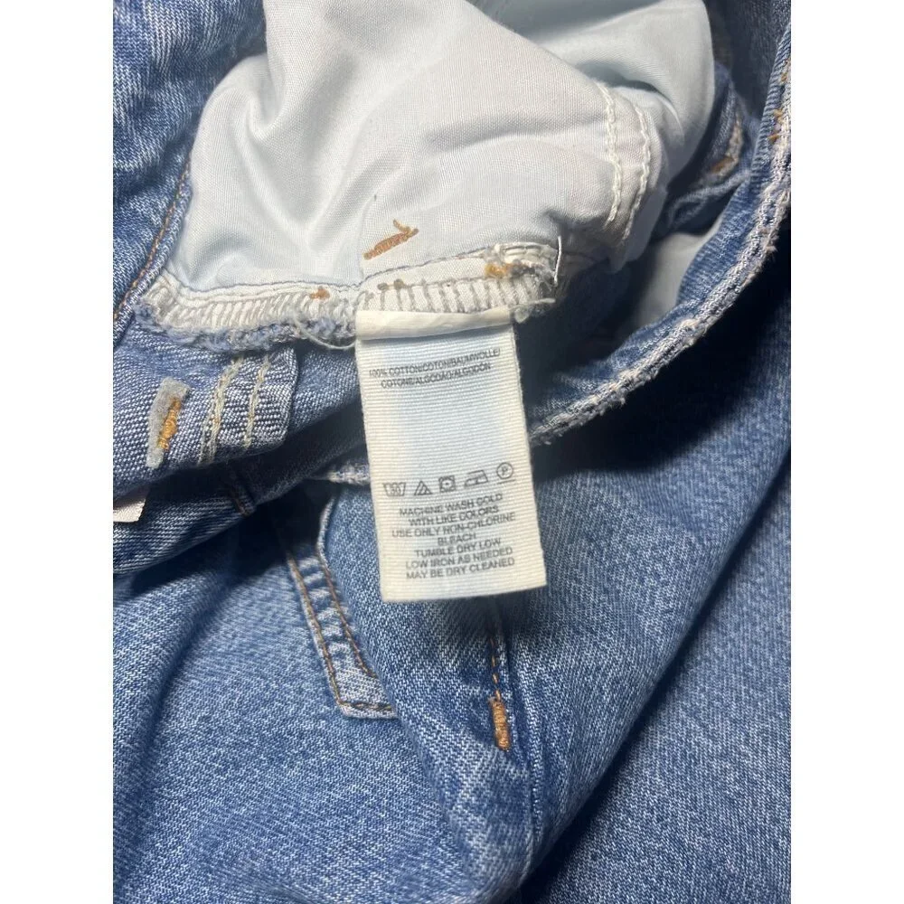 Free People Wide Leg Jeans Raw Hem Ladies Size 8 High Waist